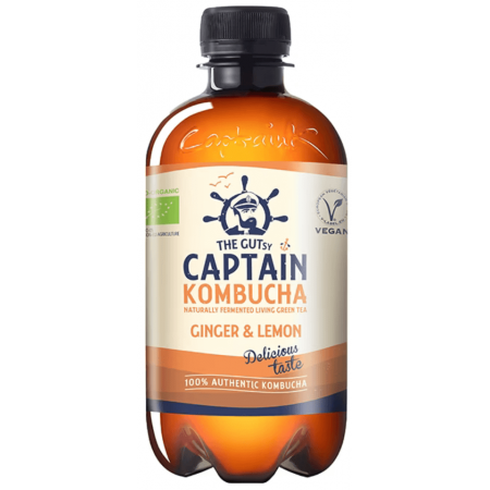 Captain Kombucha - Ginger & Lemon - 12 x 400ml